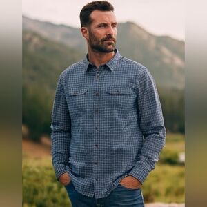Outdoor Life Plaid 100% Cotton Blue Large